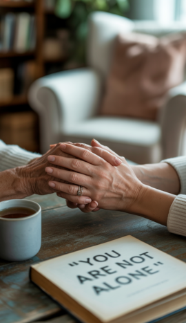 A subtle image representing connection and support in a therapeutic setting