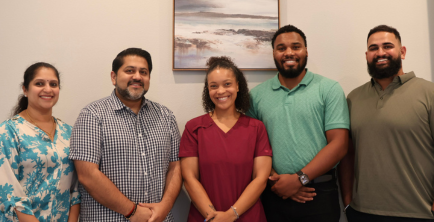  The professional healthcare team at VASAV Health & Healing posing for a group photo at their Little Elm, TX clinic